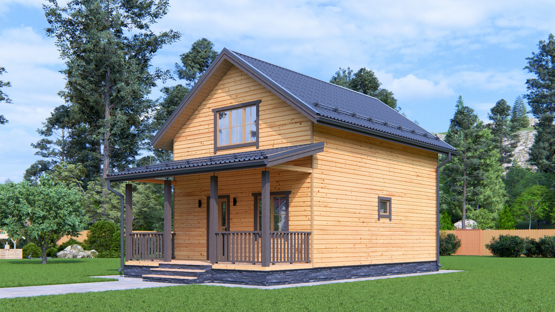 3D вид проекта для строим.дом.рф