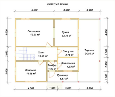 План 1-го этажа