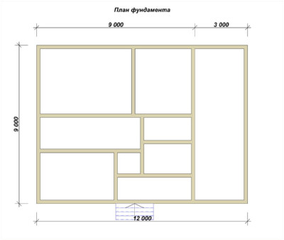 План ленточного фундамента